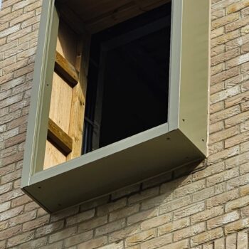 Aluminium Window Surround Installation at Ebbisham Drive 4